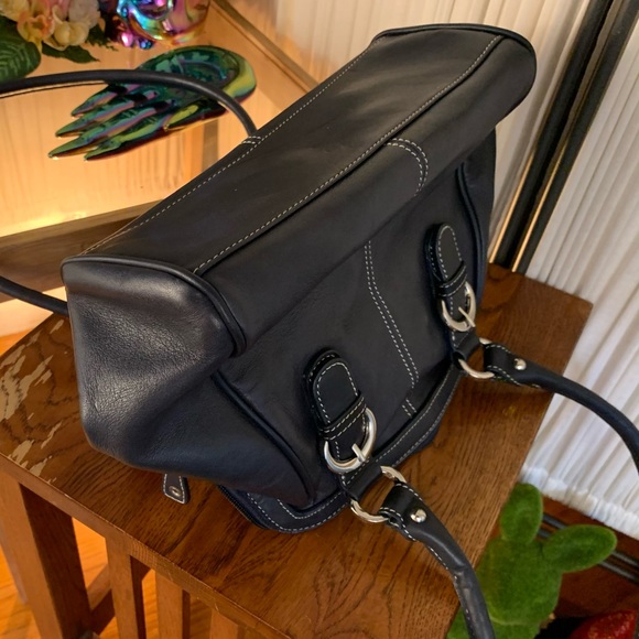 Tignanello Blue Leather Handbag - Picture 3 of 7